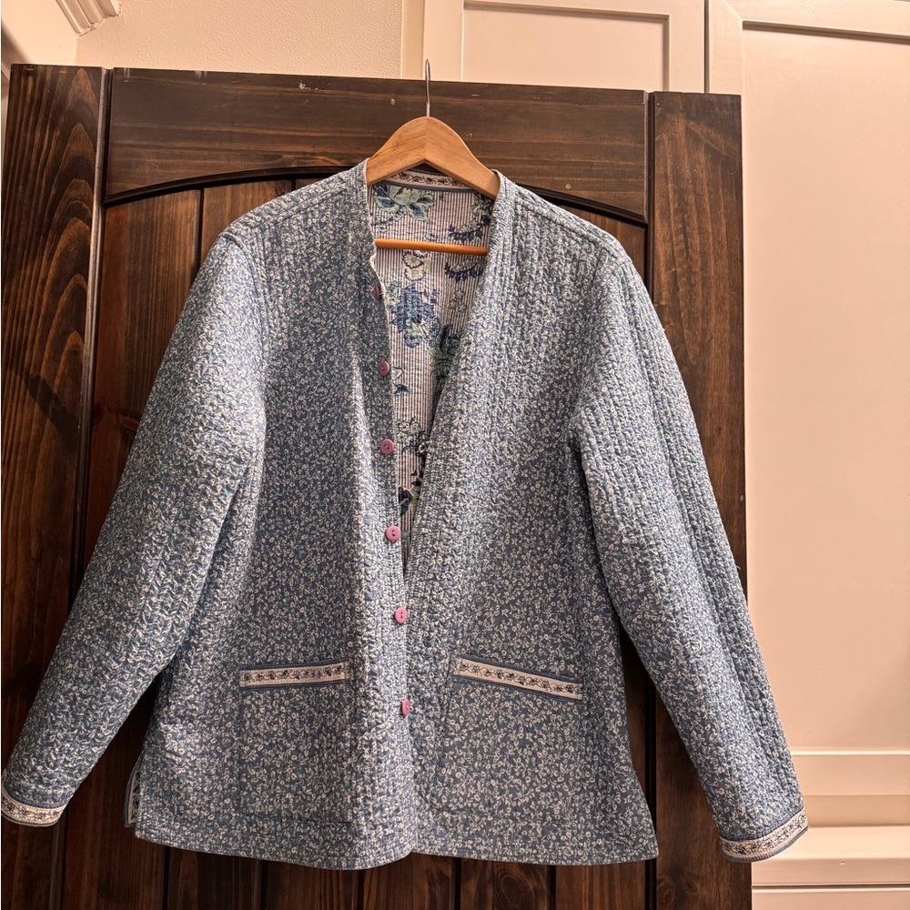 Vintage Reversible Floral Quilted Jacket